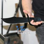 D-Guard Heavy Duty Full Tang Black Bowie Knife with Pakkawood Handle - Image 8