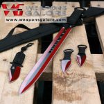 CANES CUTTER RED NINJA SWORD SET - GOL-SET-166RD