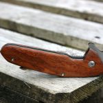 Classic Wooden Handle Clip Point Dual Tone Liner lock Knife - LK-090 - Image 6