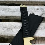 Tactical Ninja Machete / Sword Gold CANES CUTTER TANTO NINJA SWORD SW-20GD GOLD - Image 3