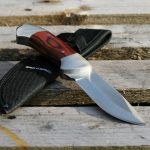 Pakkawood Handle Classic Survival Knife with Fire Starter - 450