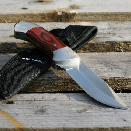 Pakkawood Handle Classic Survival Knife with Fire Starter - 450