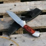 Pakkawood Handle Classic Survival Knife with Fire Starter - 450 - Image 2