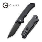 CIVIVI Brazen Flipper Knife Black G10 Handle (3.46" Black Stonewashed D2 ) C2023C