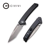 CIVIVI Keen Nadder Flipper Knife - Black Coarse G10 Handle (3.48” Gray Stonewashed Bohler N690) C 2021A