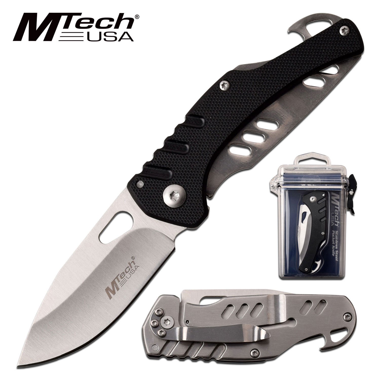 MT-1015BK_b0391abf-5ae5-45b3-8039-e447e322849d MTech Bottle Opener Folding Knife - MT-1015BK - Image 1