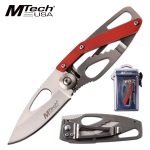 MTECH USA BOTTLE OPENER FOLDING KNIFE - MT-1017RD