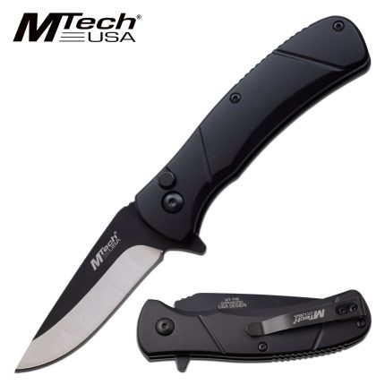 Mtech Folder 2.75 in Blade Black Anodized Aluminium Handle - MT-1149BK