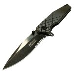 MTech Evolution Evanesce Grey - Two-Tone Serr - Assisted Opening Knife - MTE-A012S-SW - Image 2