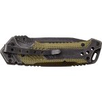 M-Tech Evolution Resistance Green Quick Opening Knife - Black Stonewash Serr - MTE-A026-GN - Image 3