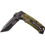 M-Tech Evolution Resistance Green Quick Opening Knife - Black Stonewash Serr - MTE-A026-GN - Image 4