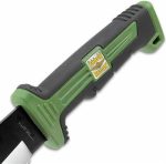 USMC Marine Force Recon Jungle Operator Bowie Knife And Sheath - Stainless Steel Blade, Sawback Serrations, Rubberized Handle - Length 15 1/2” - Image 3