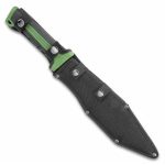 USMC Marine Force Recon Jungle Operator Bowie Knife And Sheath - Stainless Steel Blade, Sawback Serrations, Rubberized Handle - Length 15 1/2” - Image 4