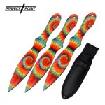 Perfect Point Rainbow Throwing Knife Set - PP-116-3TD