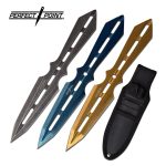 Perfect Point 3PC Multi Colour Throwing Knife Set - PP-120-3