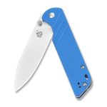 QSP EDC Folding Pocket Knife, 440c Blade, 4" G10 handle, Left and Right Handed Thumb Stub Opening, Smooth Liner Lock with Copper Washes, QSP Parrot (blue) - Image 8