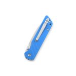 QSP EDC Folding Pocket Knife, 440c Blade, 4" G10 handle, Left and Right Handed Thumb Stub Opening, Smooth Liner Lock with Copper Washes, QSP Parrot (blue) - Image 9