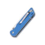 QSP EDC Folding Pocket Knife, 440c Blade, 4" G10 handle, Left and Right Handed Thumb Stub Opening, Smooth Liner Lock with Copper Washes, QSP Parrot (blue) - Image 11