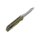 QSP EDC Folding Pocket Knfe, D2 Blade, 4" G10 handle, Left and Right Handed Thumb Stub Opening, Smooth Liner Lock with Copper Washes, QSP Parrot (OD green, D2 steel) - Image 4
