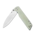 QSP EDC Folding Pocket Knfe, D2 Blade, 4" G10/Micarta handle, Left and Right Handed Thumb Stub Opening, Smooth Liner Lock with Copper Washes, QSP Parrot (Jade G10) - Image 11