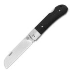 QSP Knives Worker Folding Knife 3.5" N690 Satin Sheepsfoot Blade, Black G10 Handles with Stainless Steel Bolsters - QS128-A - Image 14