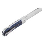 QSP Knives Worker Folding Knife 3.5" N690 Satin Sheepsfoot Blade, Blue G10/Carbon Fiber Handles with Stainless Steel Bolsters - QS128-D - Image 16