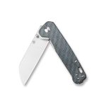 QSP Knives Penguin Folding Knife 3.06" D2 Sheepsfoot Blade, Blue Jean Micarta Handles - QS130-B - Image 13