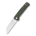 QSP Knives Penguin Folding Knife 3.06" D2 Sheepsfoot Blade, OD Green Linen Micarta Handles - QS130-C - Image 11