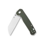 QSP Knives Penguin Folding Knife 3.06" D2 Sheepsfoot Blade, OD Green Linen Micarta Handles - QS130-C - Image 14