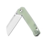 QSP Knives Penguin Folding Knife 3.06" D2 Two-Tone Satin Sheepsfoot Blade, Jade G10 Handle - QS130-V - Image 11