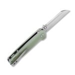 QSP Knives Penguin Folding Knife 3.06" D2 Two-Tone Satin Sheepsfoot Blade, Jade G10 Handle - QS130-V - Image 13