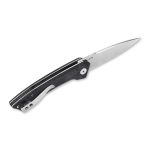 QSP Leopard Liner Lock Knife Black Micarta Handle (3" Satin) QS135-B - Image 11