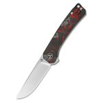 QSP Osprey Liner Lock Knife Shredded CF/Red G-10 (3.25" Satin) QS139-F1 - Image 15