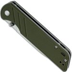 QSP EDC Folding Pocket Knfe, D2 Blade, 4" G10 handle, Left and Right Handed Thumb Stub Opening, Smooth Liner Lock with Copper Washes, QSP Parrot (OD green, D2 steel) - Image 2