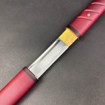 Ryujin 40″ Hand forge Zatoichi style sword, 1045 steel, Burgundy - T64080RD - Image 6