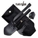 SURVIVOR 5 IN 1 MULTI PURPOSE TOOL / SHOVEL - SV-MUL001BK