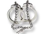 Leg-Cuffs Double Lock Silver Chrome Steel Colour w/2 Keys - Law Enforcement Grade