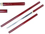 Ryujin 40″ Hand forge Zatoichi style sword, 1045 steel, Burgundy - T64080RD - Image 7