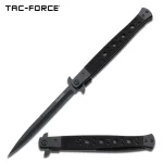 TAC-FORCE Huge Classic Big Boy Stiletto Pocket Knife 12.5" Overall Blackout Version - TF-547BK - Image 2