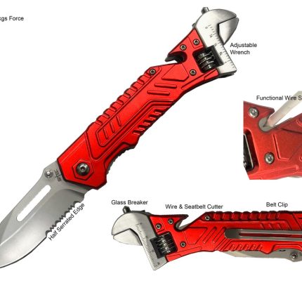 S-TEC 8.75″ Easy Opening Wrench Folding Knife 2nd Gen - TS100RD