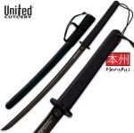Honshu Tactical Wakizashi Sword 19-3/4" Black Damascus Blade, Polycarbonate Handle - Fully Functional Razor Sharp Blade- Hand Made / Forged - UC3079 - Image 4