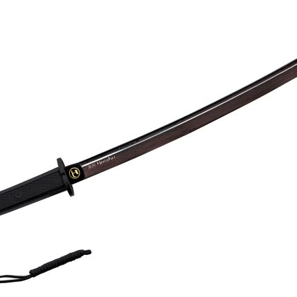 Honshu Tactical Wakizashi Sword 19-3/4" Black Damascus Blade, Polycarbonate Handle - Fully Functional Razor Sharp Blade- Hand Made / Forged - UC3079