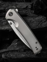 We Knife Co Subjugator Grey Titanium Handle Satin Finished CPM 20CV Blade WE21014C-1 - Image 2