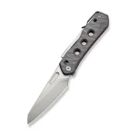 WEKNIFE Vision R Manual Thumb Knife Tiger Stripe Pattern Flamed Titanium Handle (3.54" Silver Bead Blasted CPM 20CV Blade) WE21031-6 - - Image 3