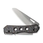 WEKNIFE Vision R Manual Thumb Knife Tiger Stripe Pattern Flamed Titanium Handle (3.54" Silver Bead Blasted CPM 20CV Blade) WE21031-6 - - Image 5