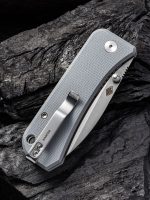 We Knife Company Ben Petersen Banter Folding Knife 2.9" S35VN Satin Spear Point Blade, Gray G10 Handles - 2004E - Image 3
