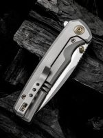 We Knife Co Subjugator Grey Titanium Handle Satin Finished CPM 20CV Blade WE21014C-1 - Image 3