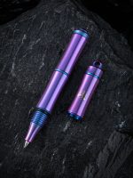 We Knife Company Syrinx Titanium Screw Cap Pen - Purple - TP-04D - Image 2