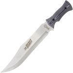 Golan 'Beast' Huge 17.8" Fixed Blade Hunting / Camping / Bush craft Knife - SILVER Version - Image 12