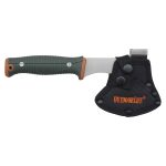 Outdoor Life Camp Axe - 3-inch Satin Finish Stainless Steel Blade with Hammer Head, Dual Injection Molded Nylon Fiber Handle, Full Tang, Reinforced Nylon Sheath – OL-AXE001OGN - Image 4